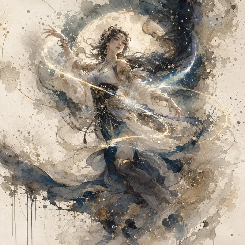 Ethereal Watercolor Inksplash Characters
