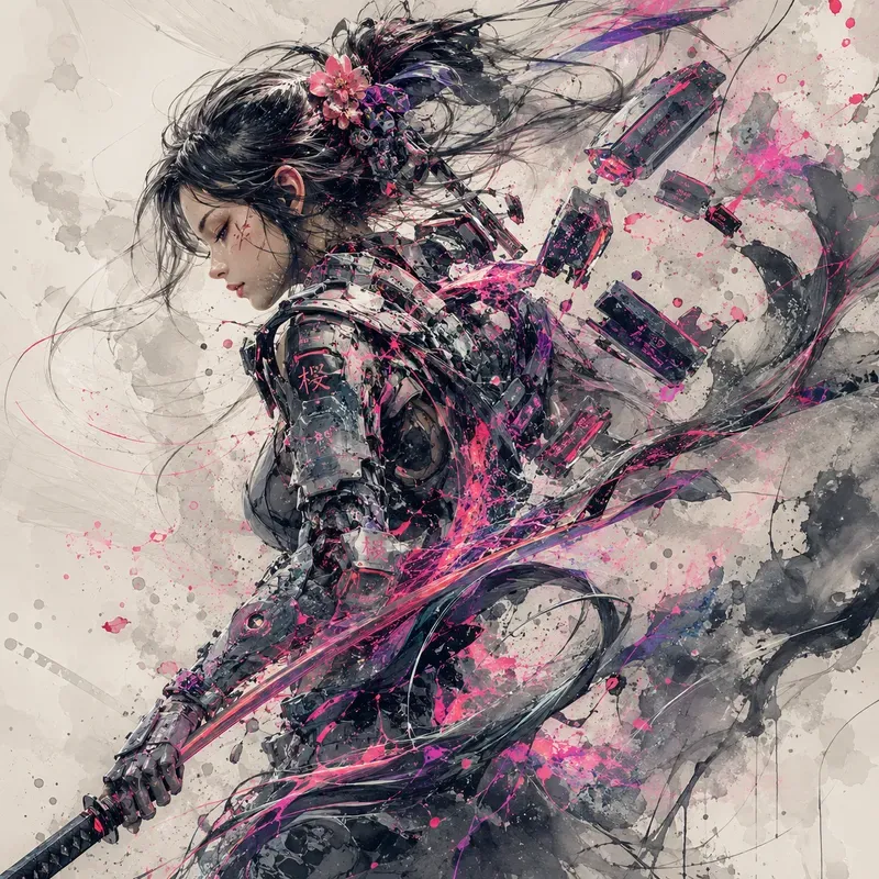 Ethereal Watercolor Inksplash Characters