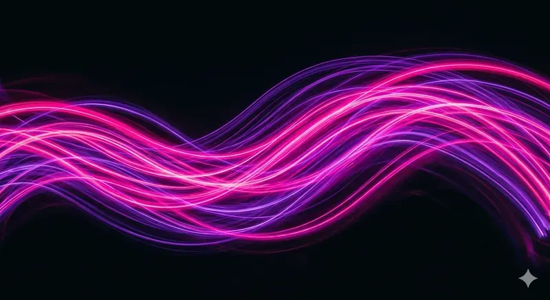 Neon Light Painting Abstract Art