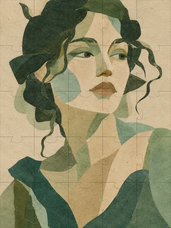 Minimalist Geometric Cutpaper Collage I
