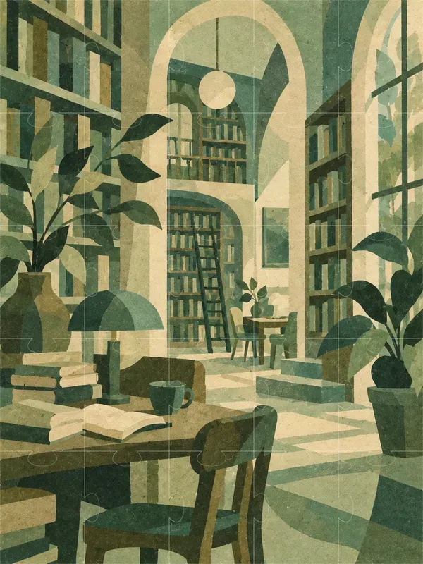 Minimalist Geometric Cutpaper Collage I