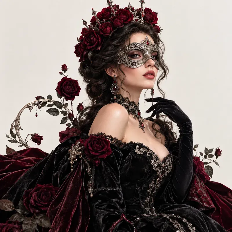 Gothic Crimson Fashion Dreams