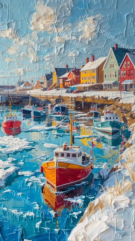 Vibrant Impasto Winter Oil Paintings
