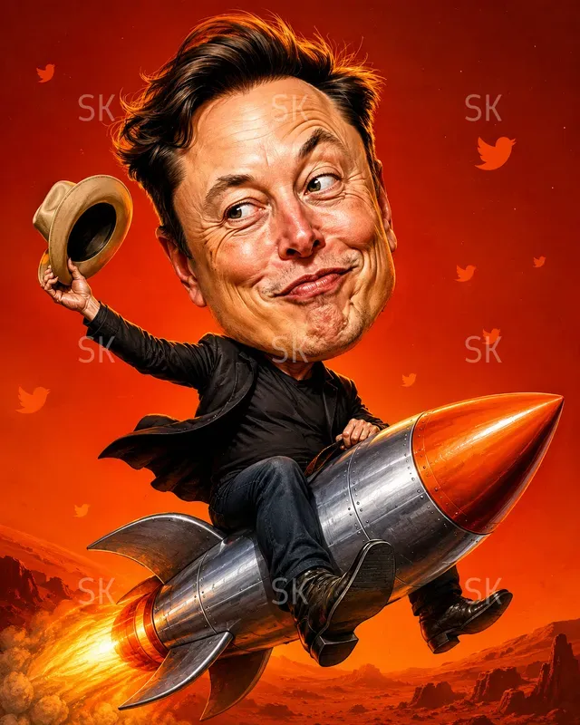 Cinematic Satirical Celebs Caricatures