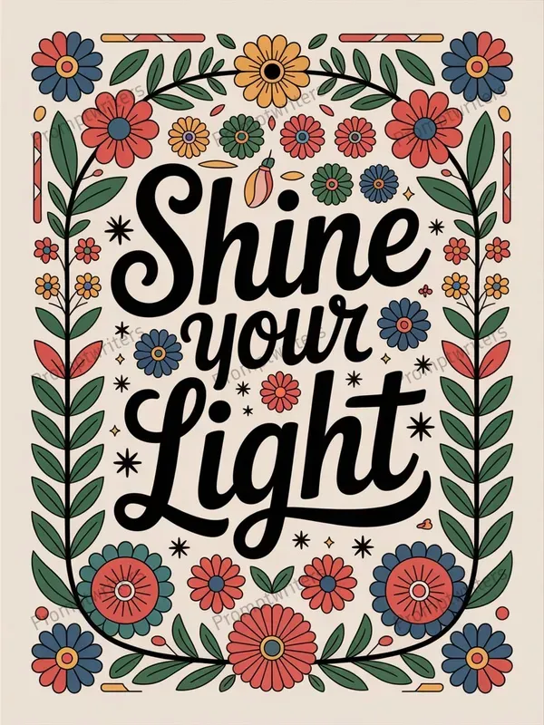 Folk Art Inspired Motivational Posters