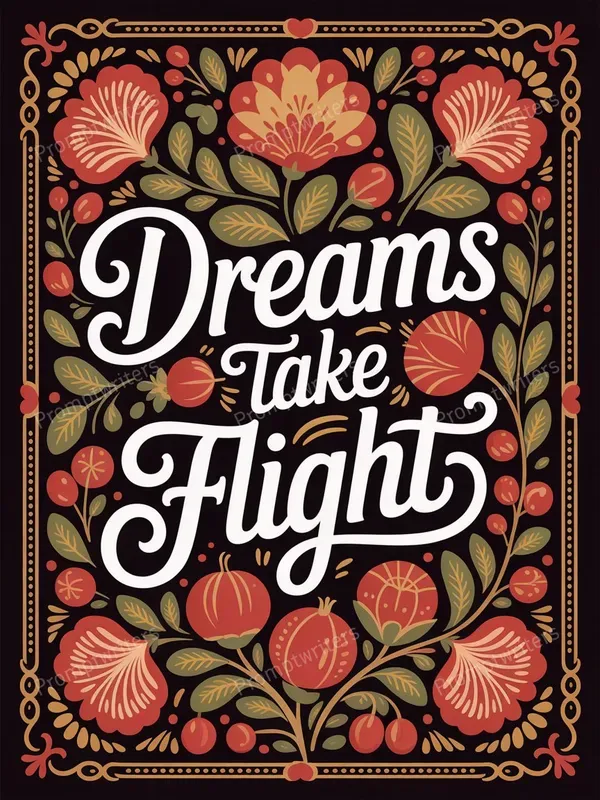 Folk Art Inspired Motivational Posters