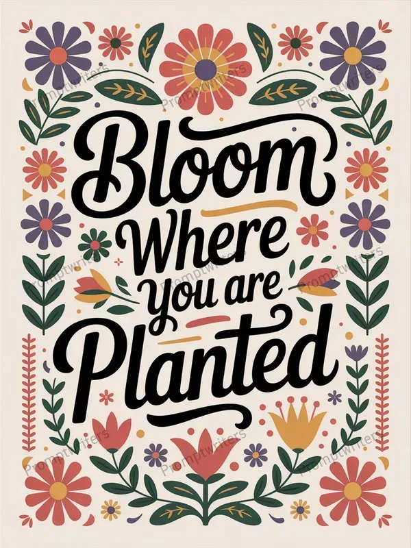 Folk Art Inspired Motivational Posters