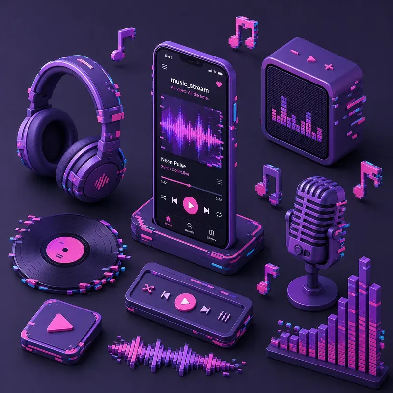 Isometric 3D Social Media Icons Studios