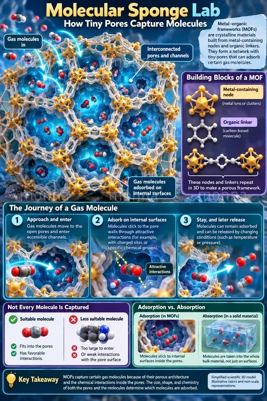3D Molecular Sponge Science Infographics