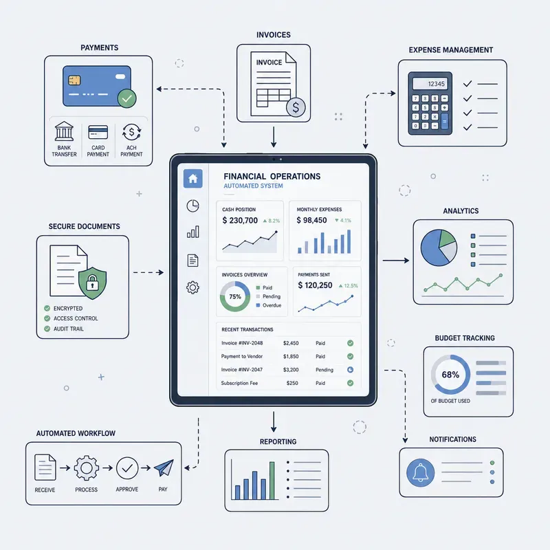 Automation Workflow Infographic Art