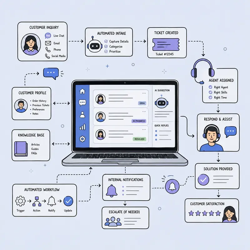 Automation Workflow Infographic Art
