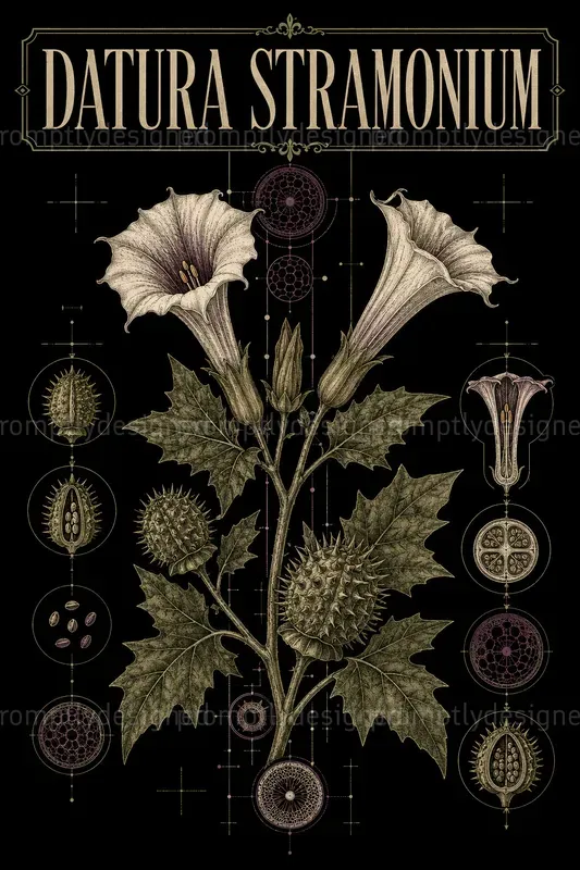 Dark Botanical Wall Art Posters