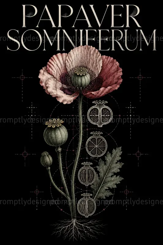 Dark Botanical Wall Art Posters
