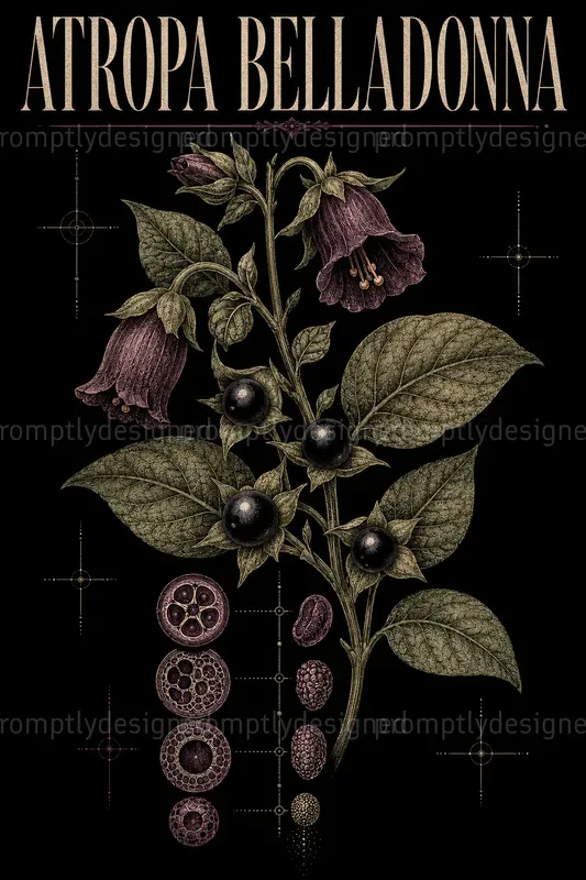 Dark Botanical Wall Art Posters
