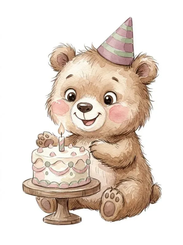 Sweet Baby Animals Birthday Clipart