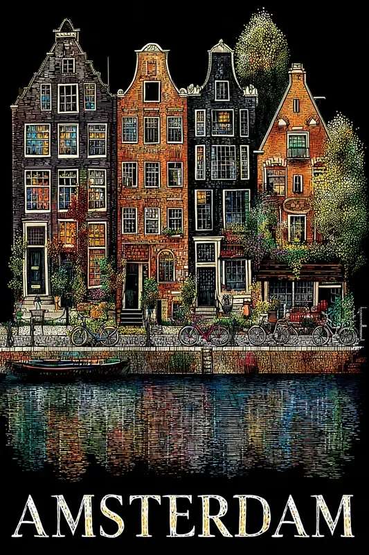 Illustrated Storybook City Posters