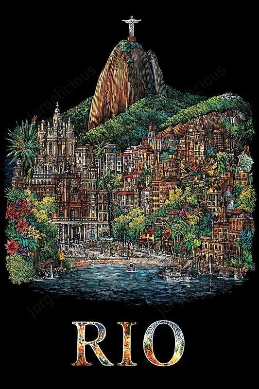 Illustrated Storybook City Posters