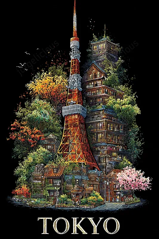 Illustrated Storybook City Posters
