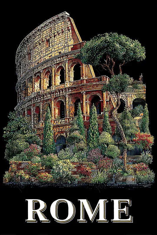 Illustrated Storybook City Posters