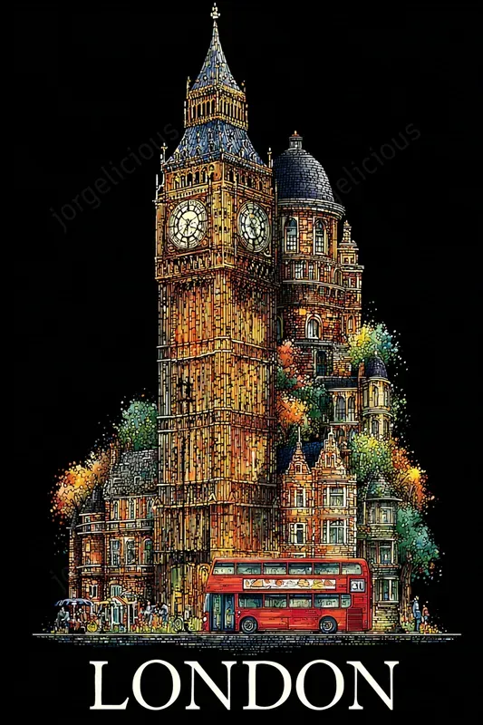 Illustrated Storybook City Posters