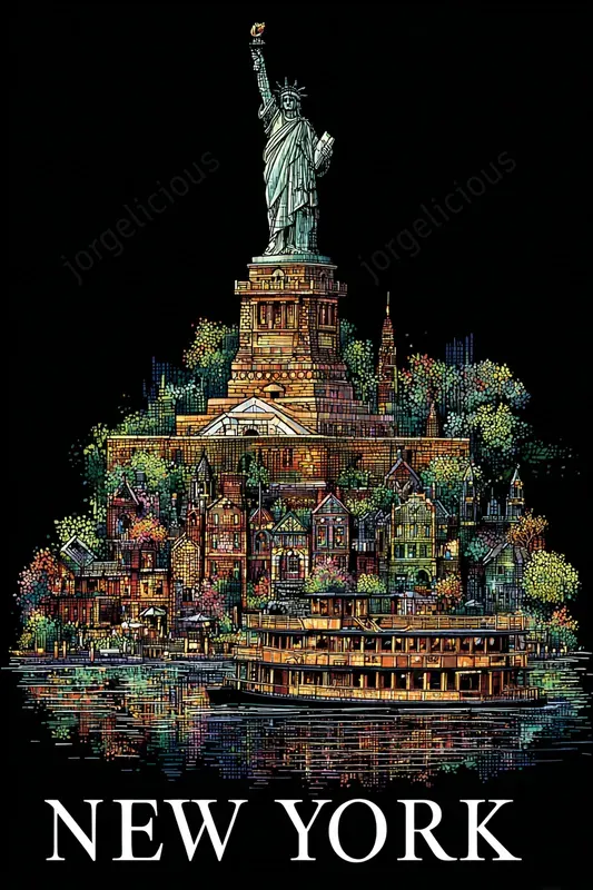 Illustrated Storybook City Posters