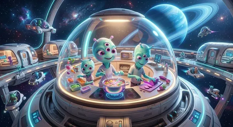 3D Space Alien Life Concepts