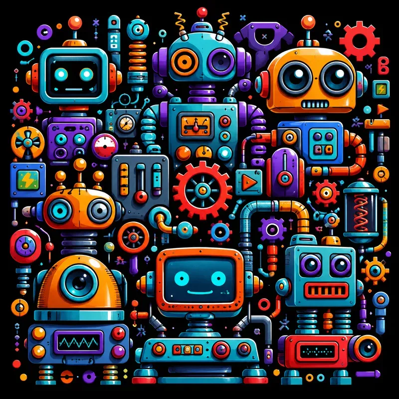 Vibrant Abstract Symbol Art
