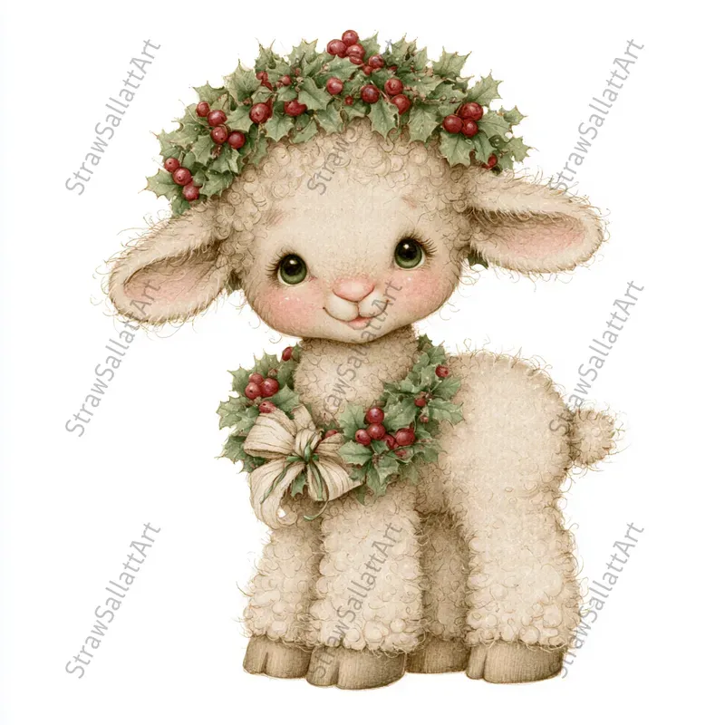 Cute Christmas Kids Character Cliparts
