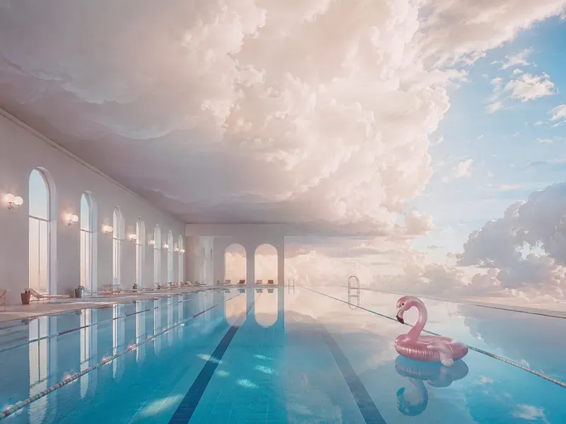 Dreamcore Cloud Pool Sanctuary Interiors