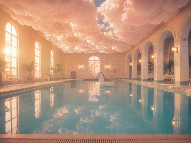 Dreamcore Cloud Pool Sanctuary Interiors