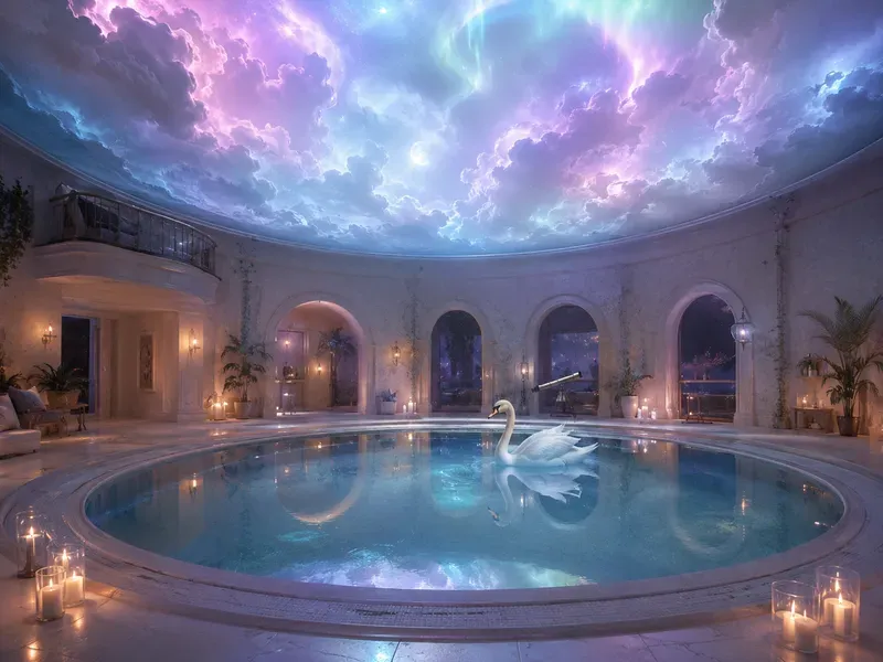 Dreamcore Cloud Pool Sanctuary Interiors