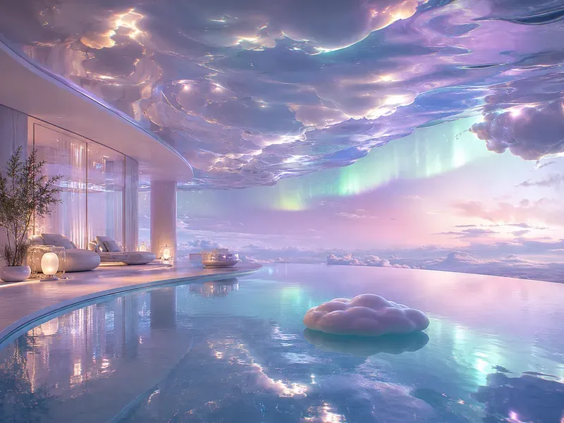 Dreamcore Cloud Pool Sanctuary Interiors