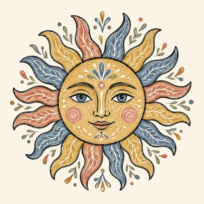 Chalky Folk Art Sticker Cliparts