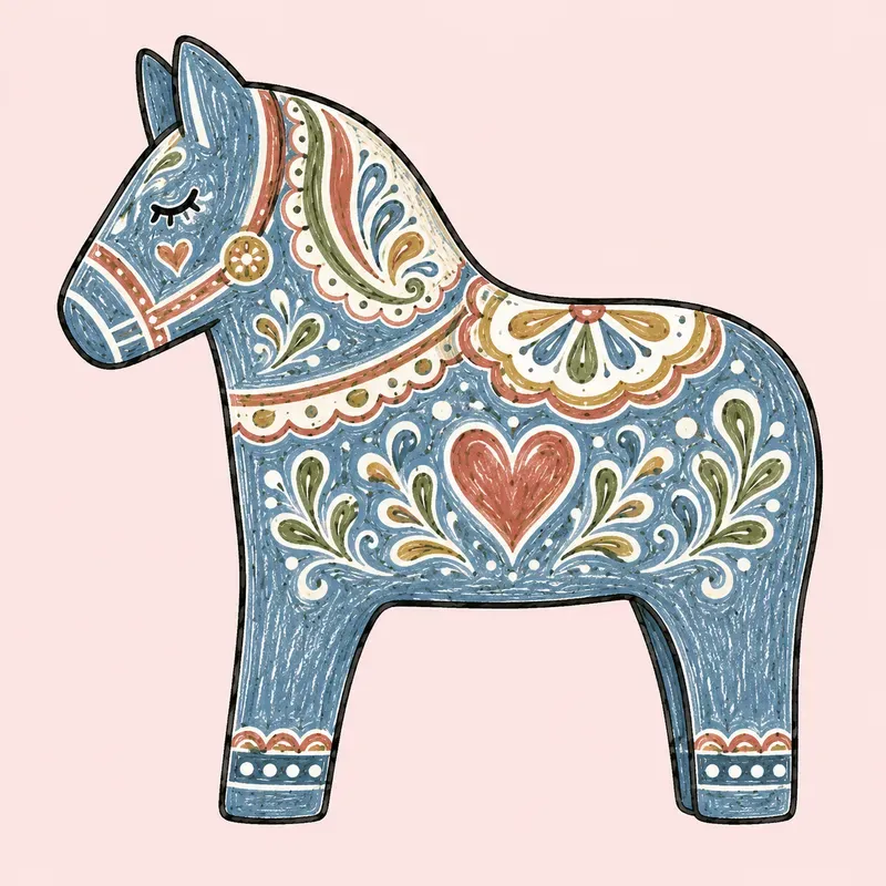 Chalky Folk Art Sticker Cliparts