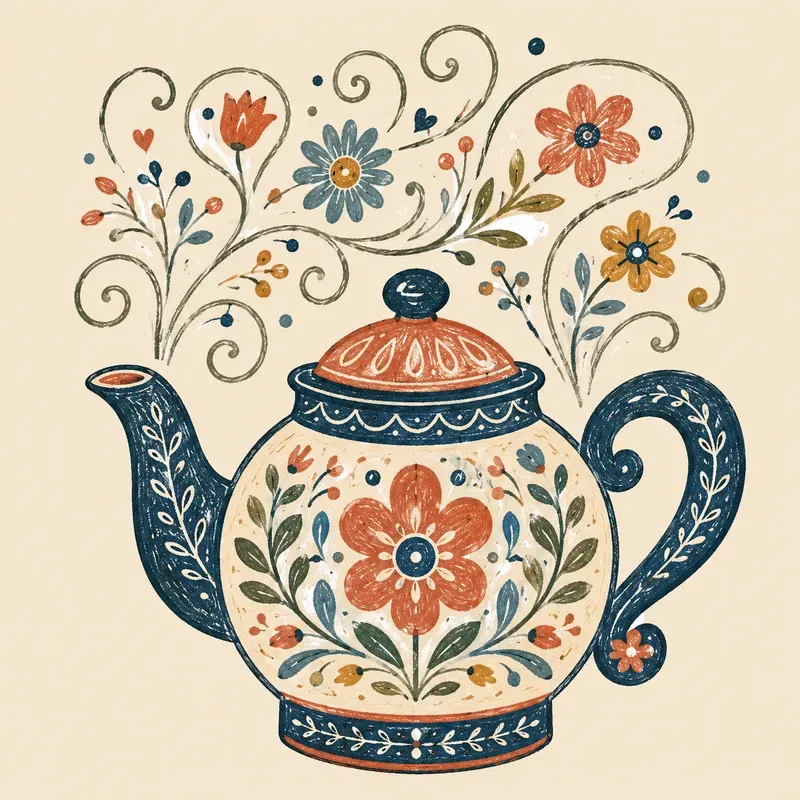 Chalky Folk Art Sticker Cliparts