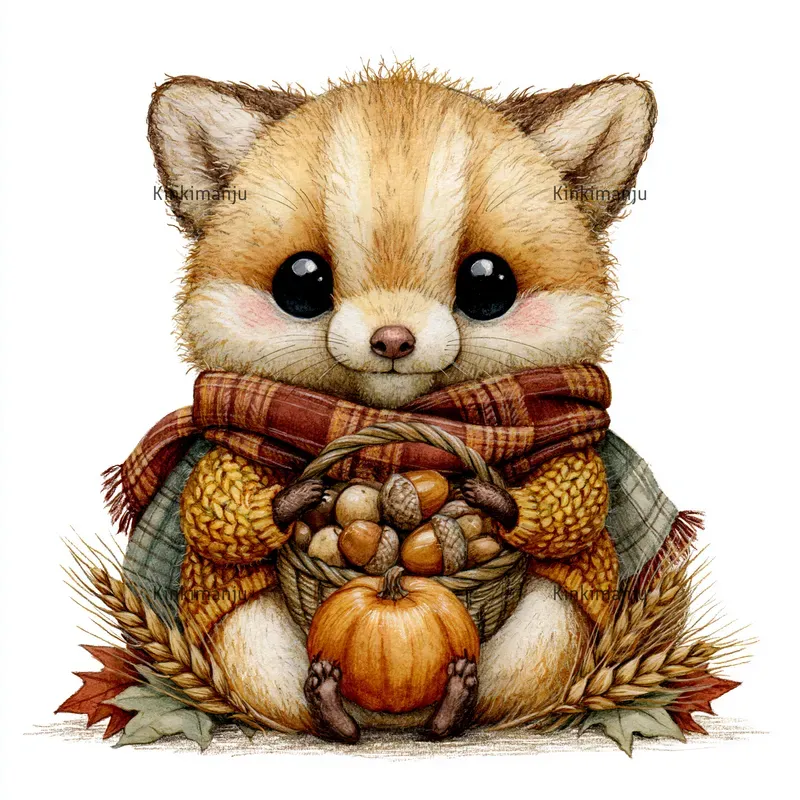 Cozy Autumn Animal Clipart 100 Packs
