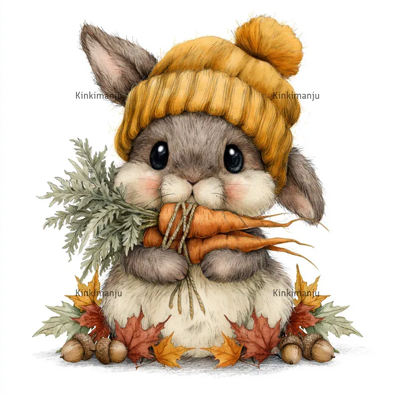 Cozy Autumn Animal Clipart 100 Packs