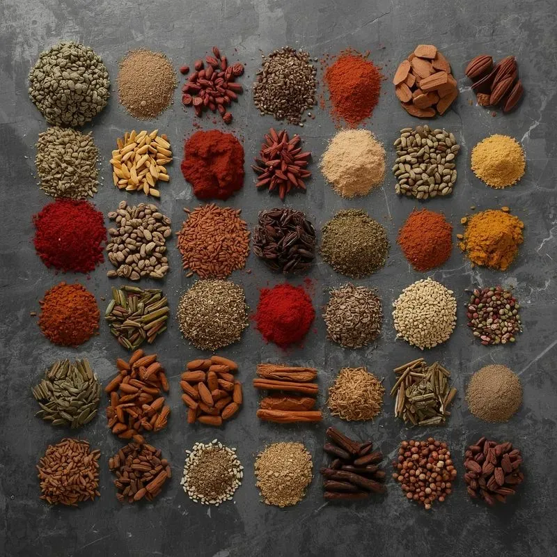 Food Knolling Grid Photography
