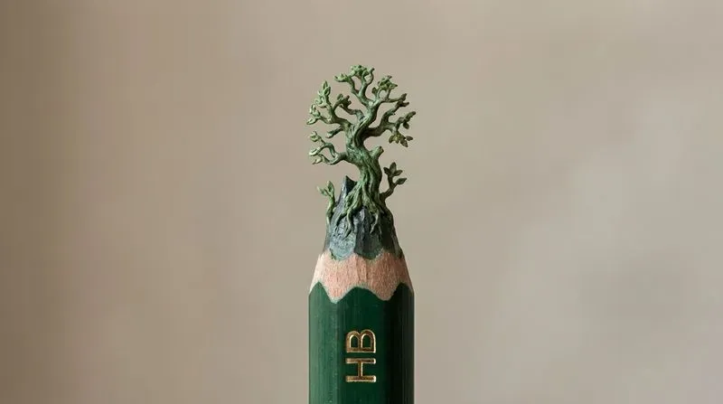 Intricate Pencil Tip Miniature Sculptures