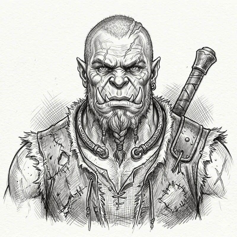 Fantasy Character Pencil Sketch Portraits