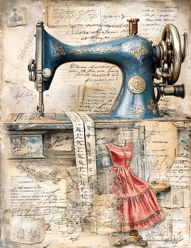 Vintage Couture Junk Journal Ephemera