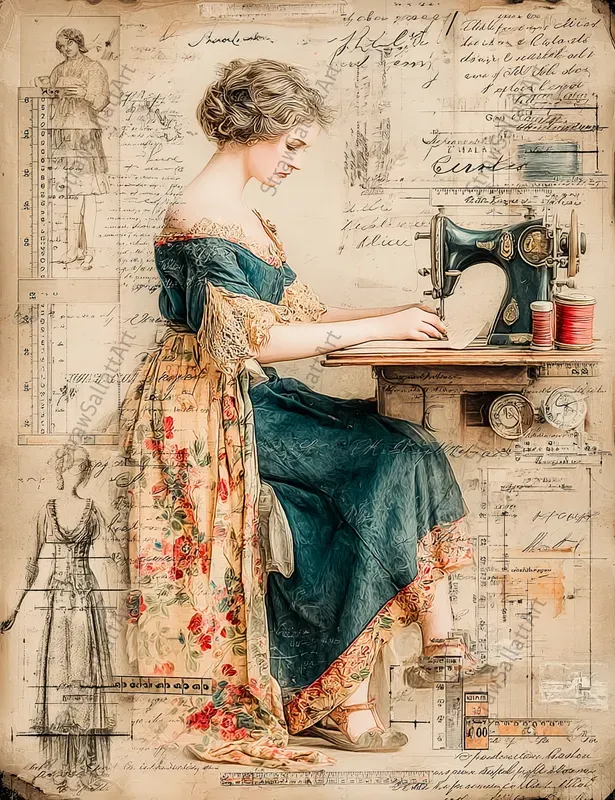 Vintage Couture Junk Journal Ephemera