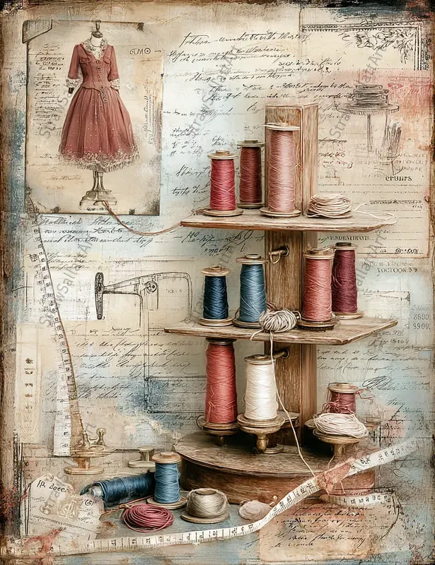 Vintage Couture Junk Journal Ephemera