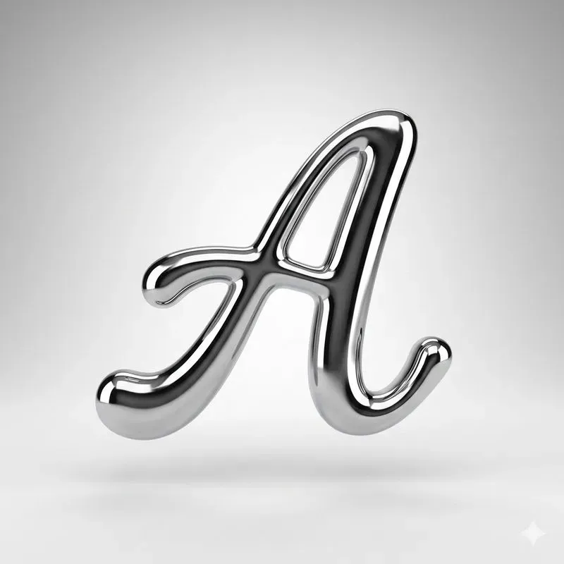 Chrome Fluidity Style Lettertextlogos