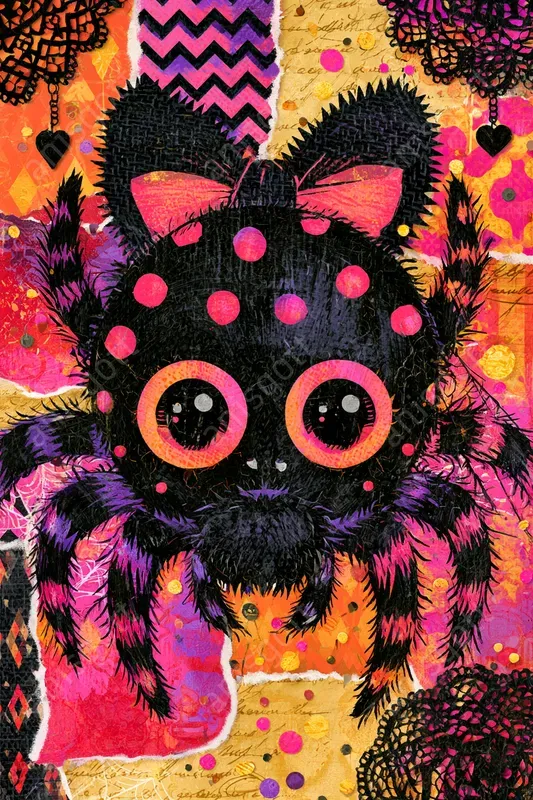 Gothic Cute Ephemera Pop Art Collages