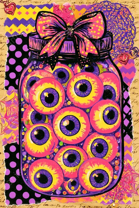Gothic Cute Ephemera Pop Art Collages