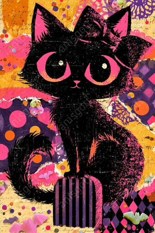 Gothic Cute Ephemera Pop Art Collages