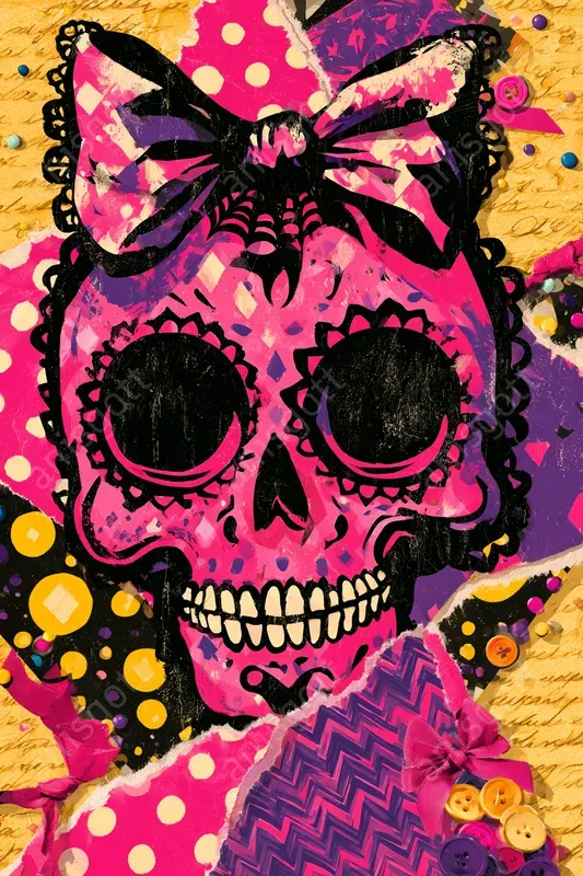 Gothic Cute Ephemera Pop Art Collages