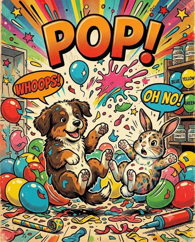 Funny Comic Animal Chaos