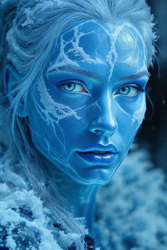 Ethereal Women Marble Floral Art